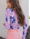 Floral Fantasy Mesh Long Sleeve Top