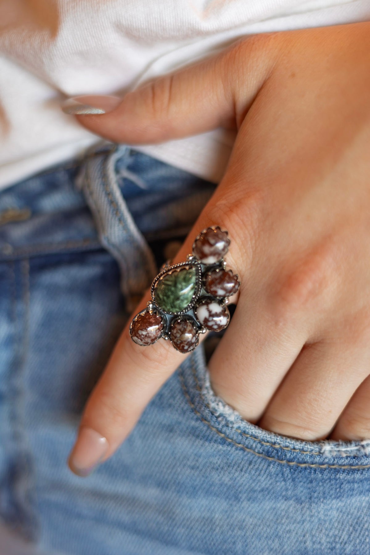 Forest Willow Green & Wild Horse Floral Statement Ring S.NO 10.jpeg