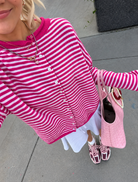 Fuchsia Stripes and Pink Tote Outfit.png