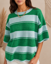 Harbor Stripe Half Sleeve Knit Sweater