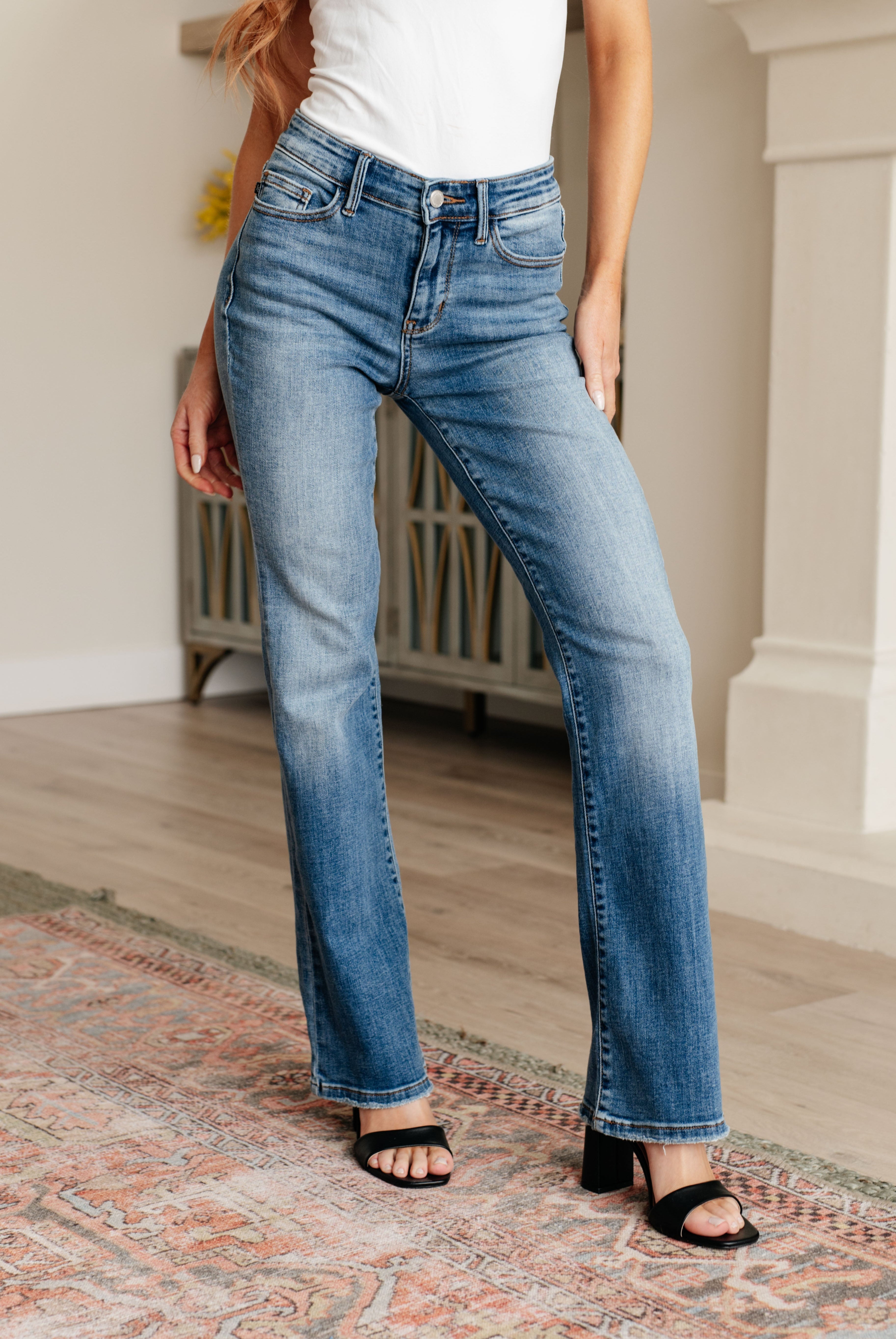 JUDY BLUE Genevieve Mid Rise Vintage Bootcut Jeans-Jeans-Krush Kandy, Women's Online Fashion Boutique Located in Phoenix, Arizona (Scottsdale Area)