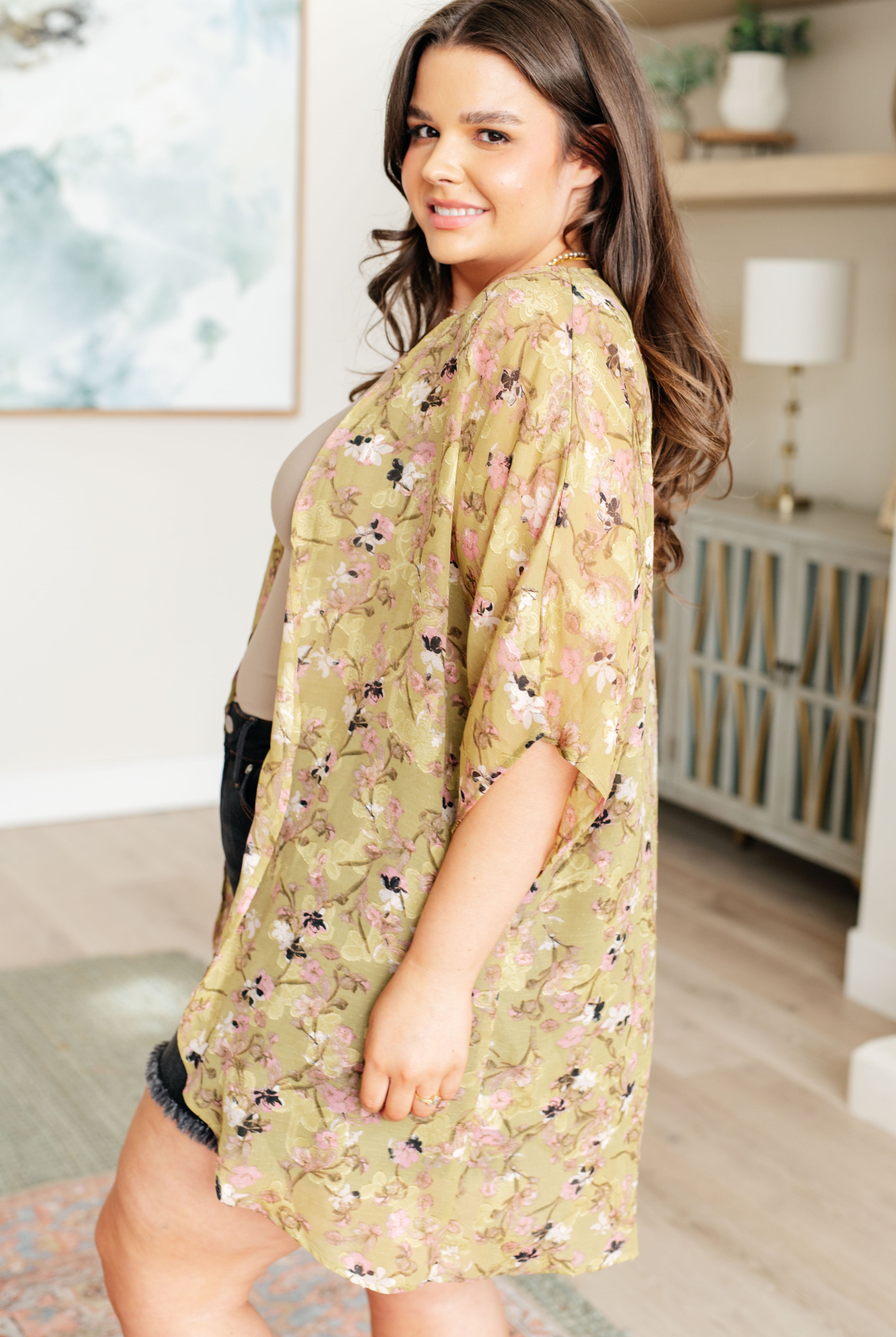 Go Anywhere Floral Kimono-Kimonos-Krush Kandy, Women's Online Fashion Boutique Located in Phoenix, Arizona (Scottsdale Area)