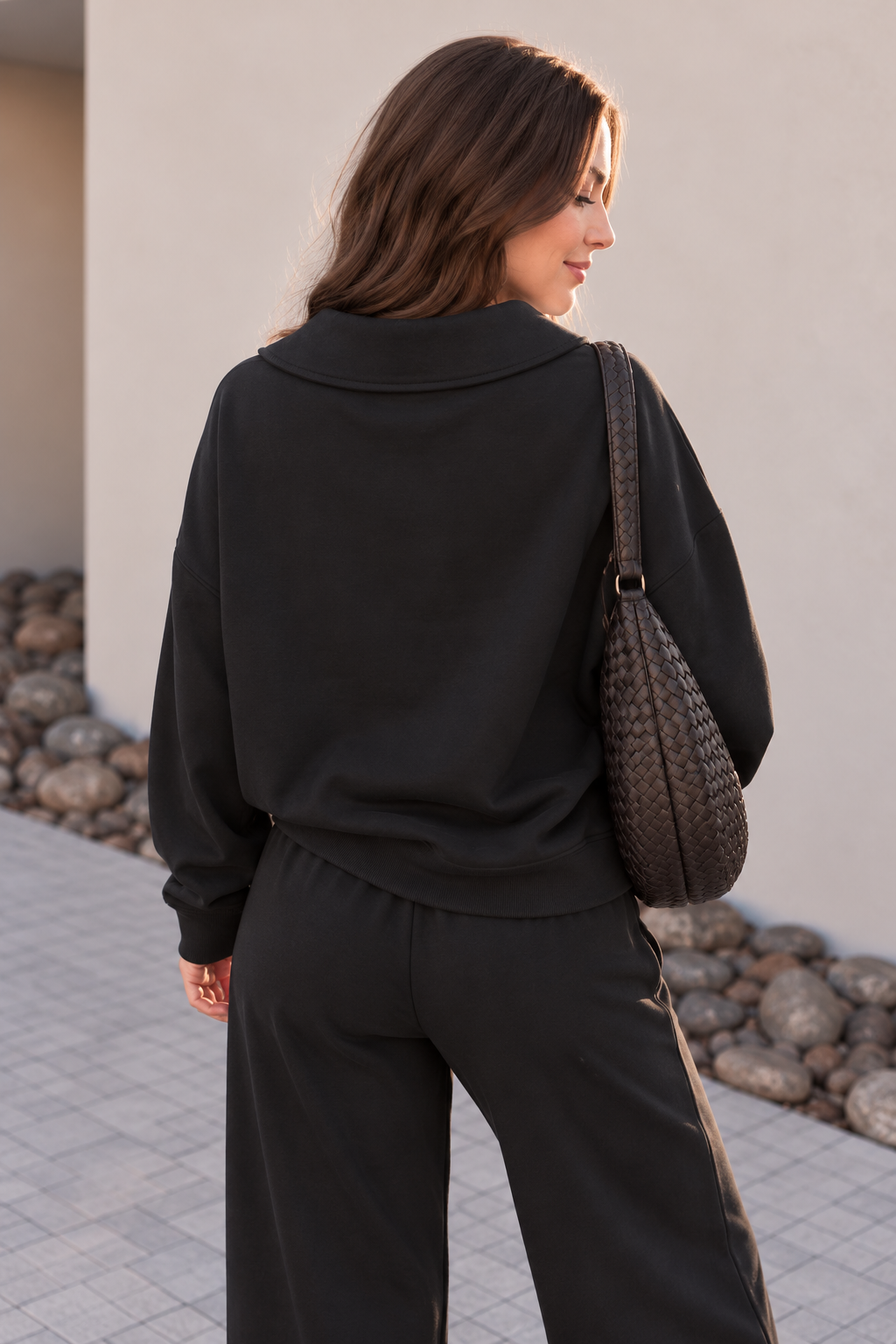 Golden Light Black Loungewear Stroll.png