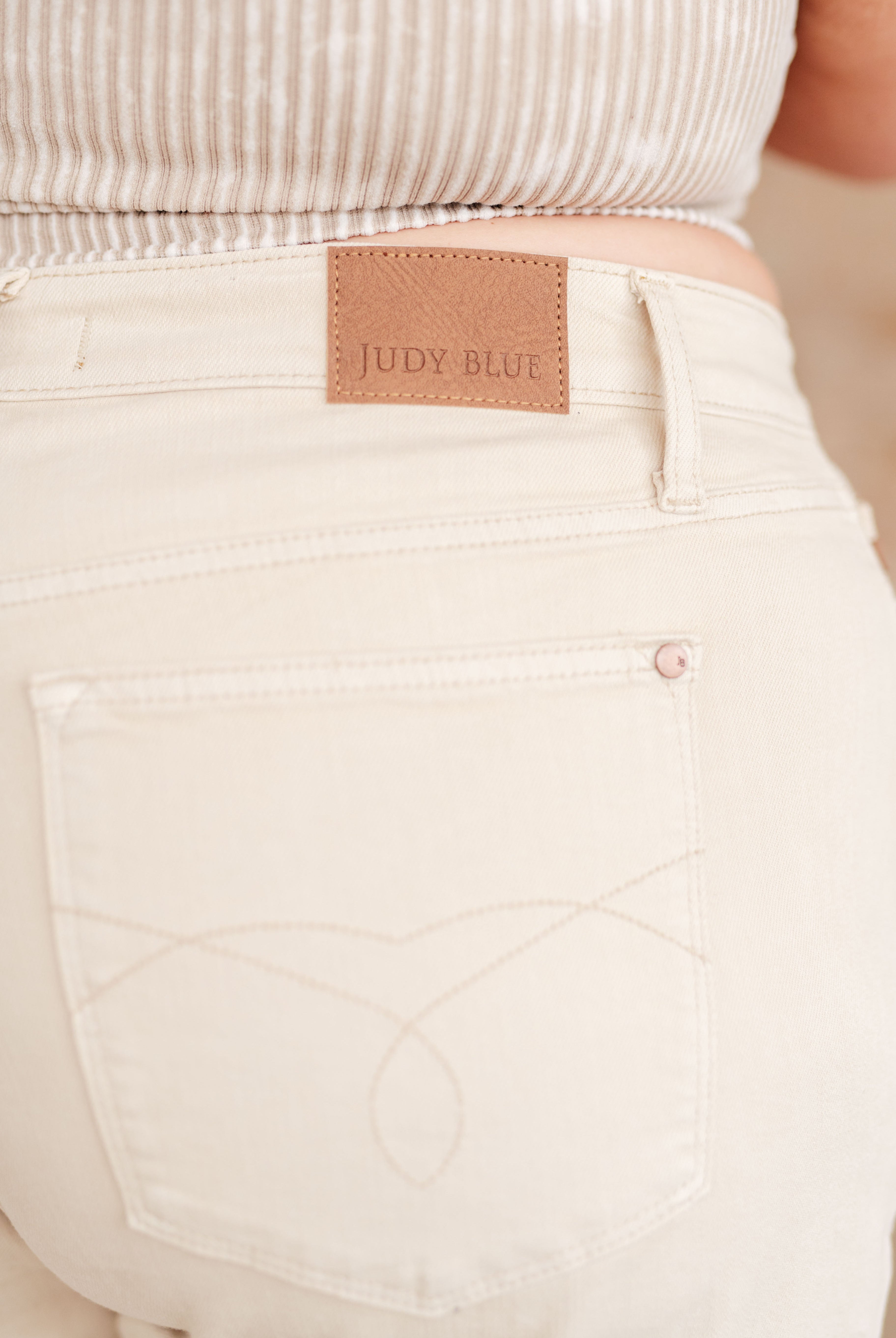 JUDY BLUE Greta High Rise Garment Dyed Shorts in Bone-Jeans-Krush Kandy, Women's Online Fashion Boutique Located in Phoenix, Arizona (Scottsdale Area)