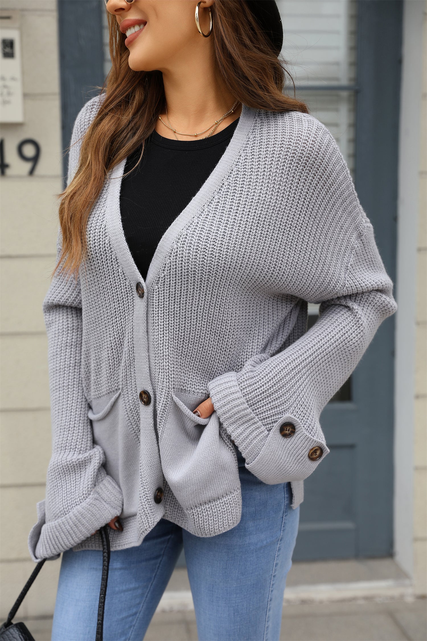 Everyday Basic Button Cardigan-Tops-Krush Kandy, Women's Online Fashion Boutique Located in Phoenix, Arizona (Scottsdale Area)