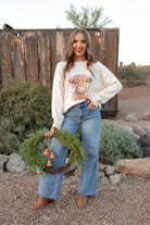 Highland Cow Christmas Lights Knit Sweater | KKB EXCLUSIVE XS-3X-Sweater-Krush Kandy, Women's Online Fashion Boutique Located in Phoenix, Arizona (Scottsdale Area)