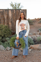 Highland Cow Christmas Lights Knit Sweater | KKB EXCLUSIVE XS-3X-Sweater-Krush Kandy, Women's Online Fashion Boutique Located in Phoenix, Arizona (Scottsdale Area)