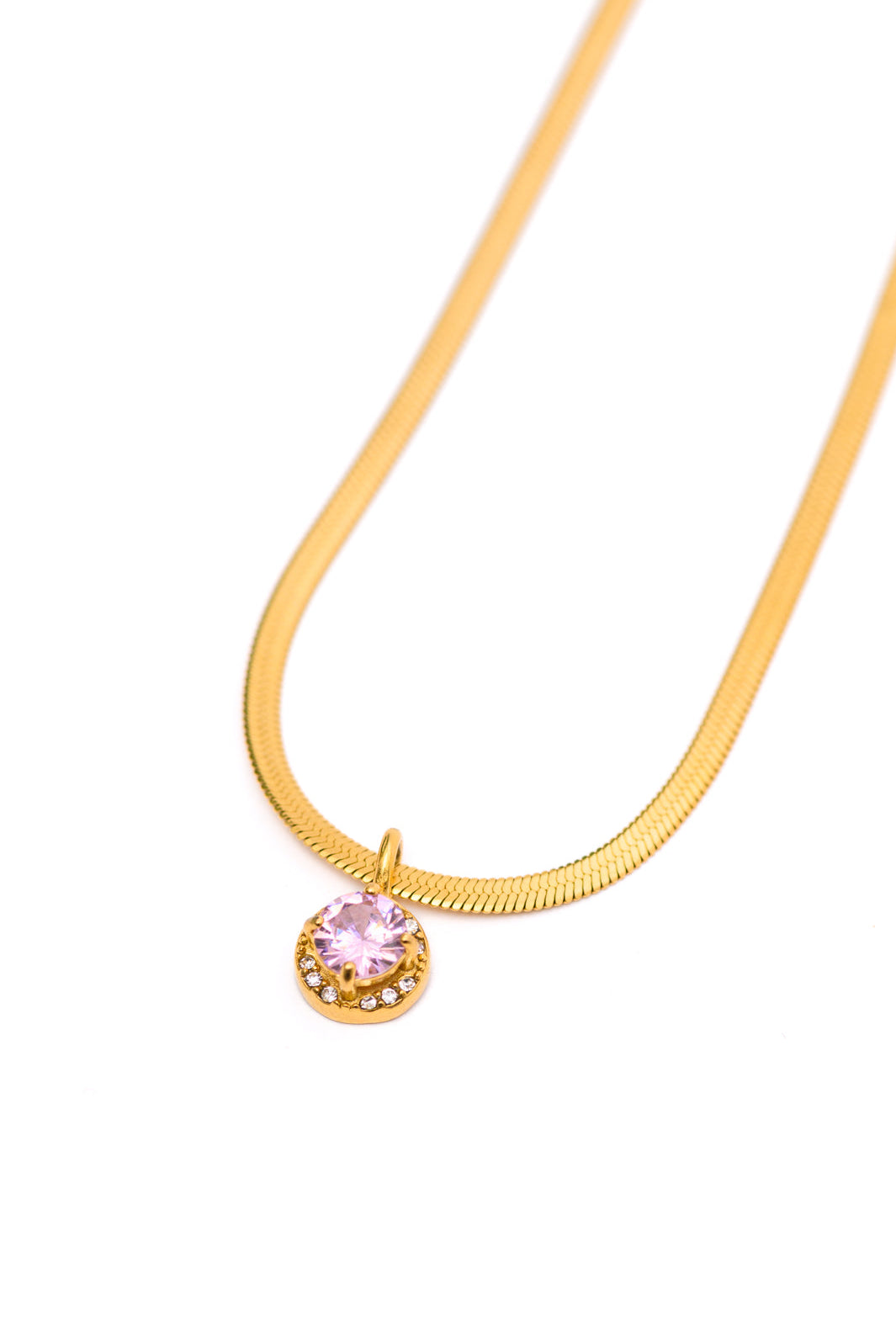 Here to Shine Gold Plated Necklace in Pink-Necklaces-Krush Kandy, Women's Online Fashion Boutique Located in Phoenix, Arizona (Scottsdale Area)