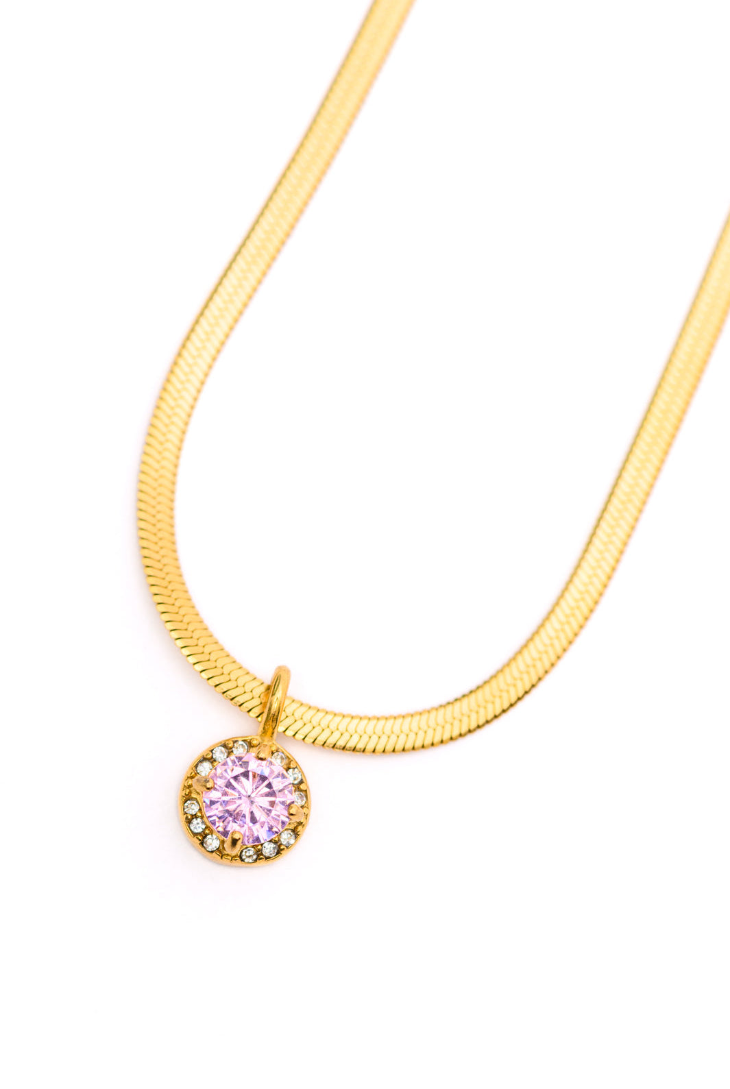 Here to Shine Gold Plated Necklace in Pink-Necklaces-Krush Kandy, Women's Online Fashion Boutique Located in Phoenix, Arizona (Scottsdale Area)