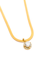 Here to Shine Gold Plated Necklace in White-Necklaces-Krush Kandy, Women's Online Fashion Boutique Located in Phoenix, Arizona (Scottsdale Area)