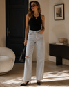 High Rise Wide Leg With Raw Hem Jeans