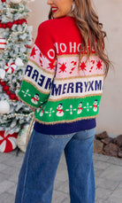 Ho Ho Ho Merry Christmas Colorblock Sweater-Sweater-Krush Kandy, Women's Online Fashion Boutique Located in Phoenix, Arizona (Scottsdale Area)