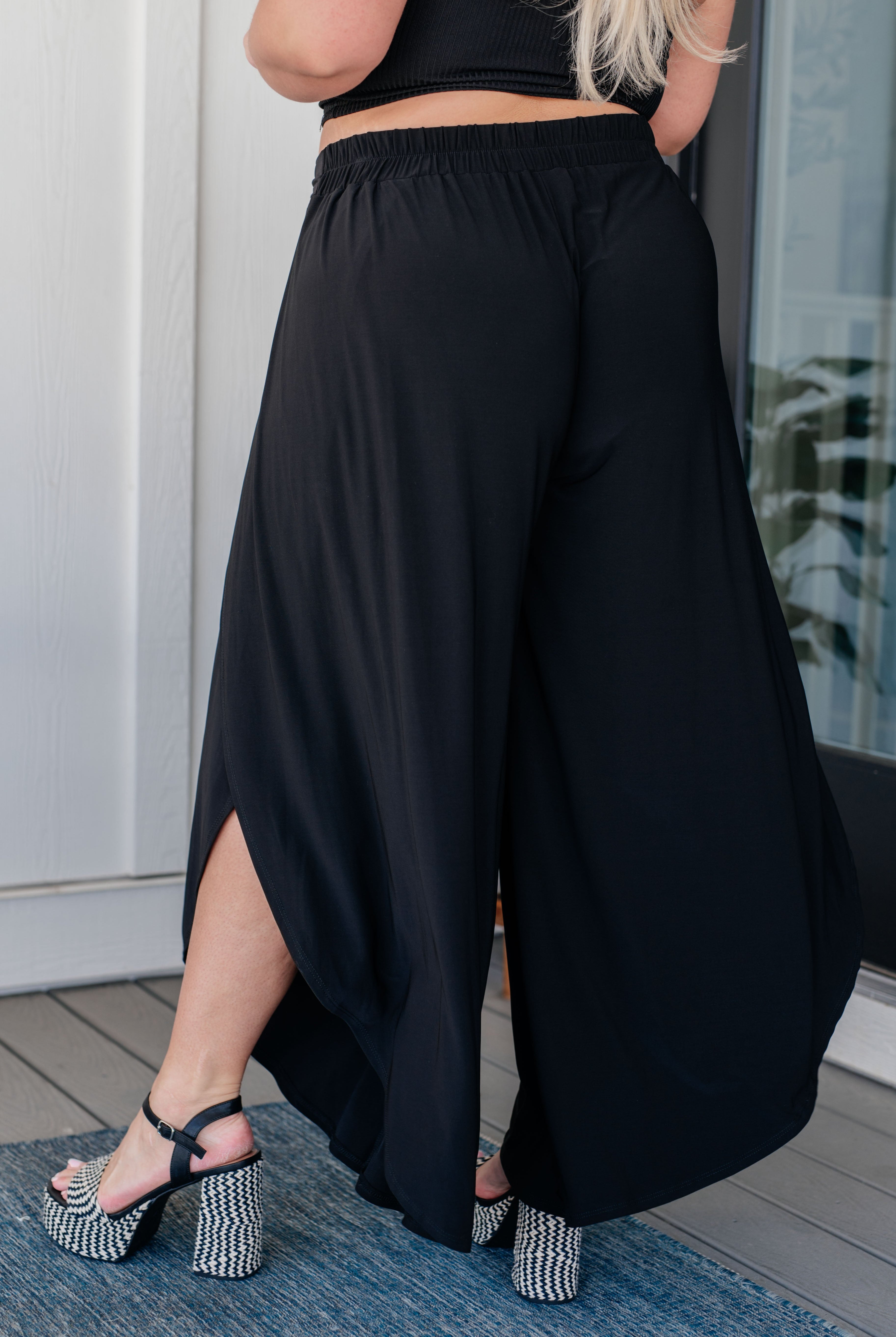 Holland Holiday Tulip Pants in Black-Pants-Krush Kandy, Women's Online Fashion Boutique Located in Phoenix, Arizona (Scottsdale Area)
