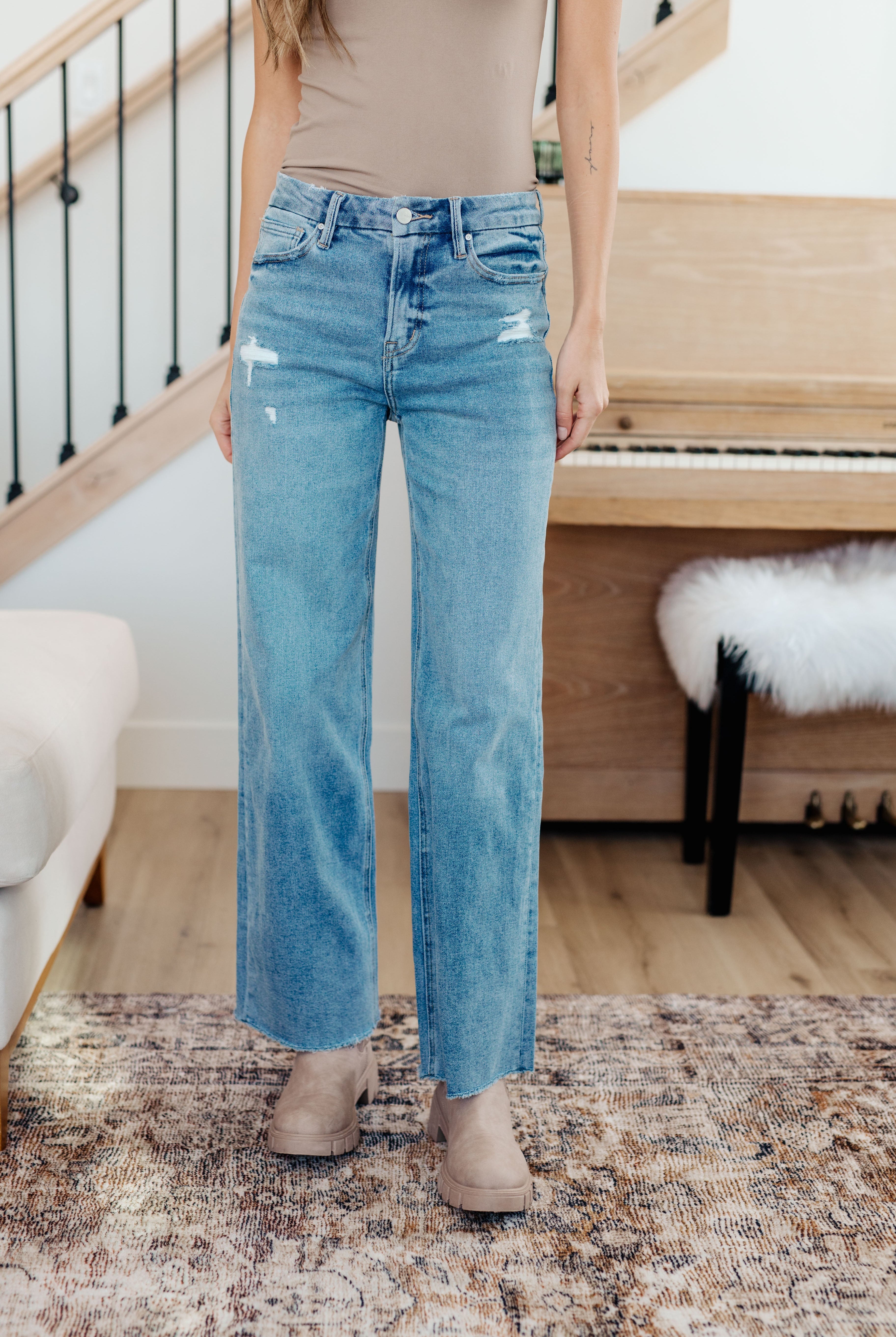 Hope High Rise Wide Leg Jeans-Jeans-Krush Kandy, Women's Online Fashion Boutique Located in Phoenix, Arizona (Scottsdale Area)