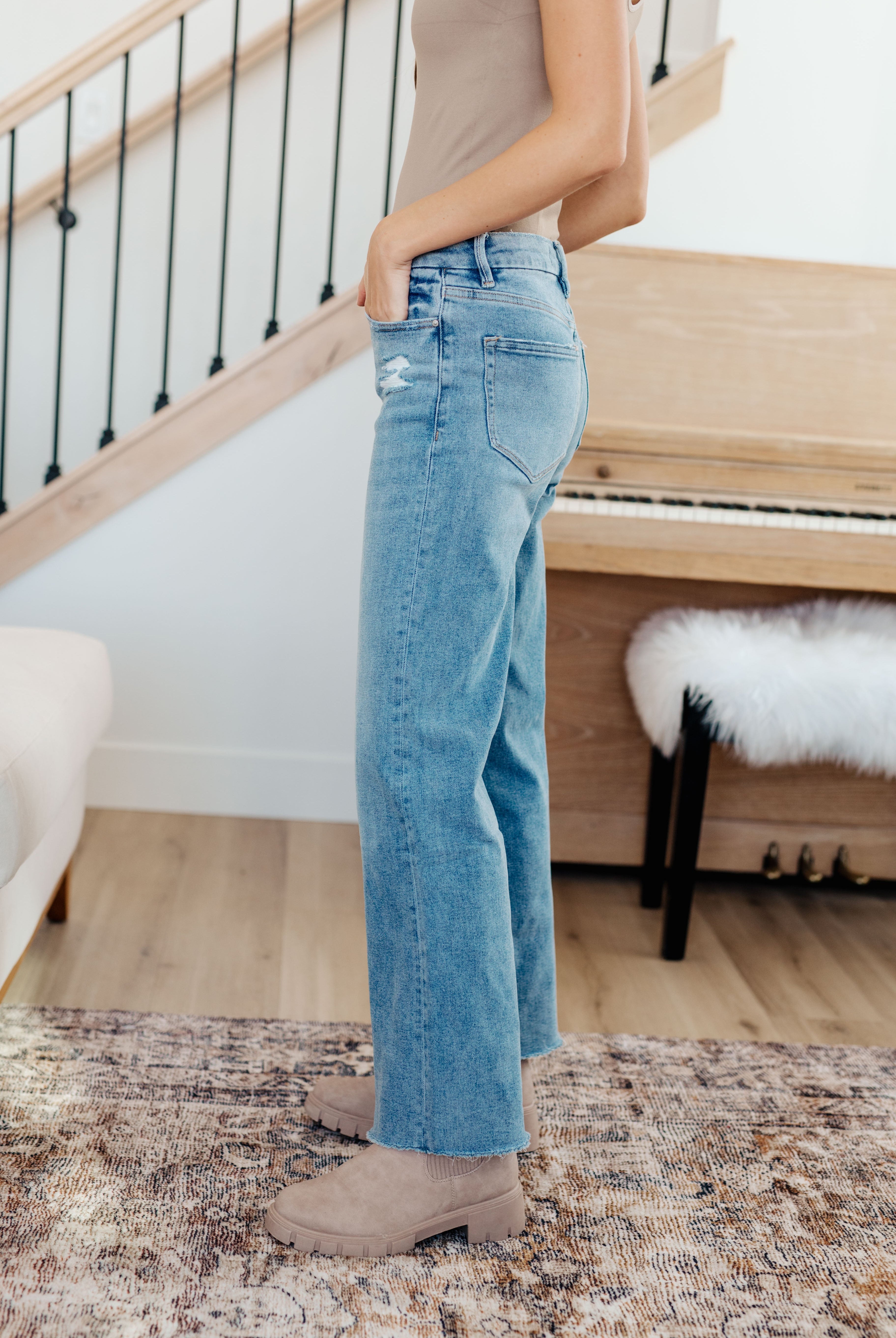Hope High Rise Wide Leg Jeans-Jeans-Krush Kandy, Women's Online Fashion Boutique Located in Phoenix, Arizona (Scottsdale Area)