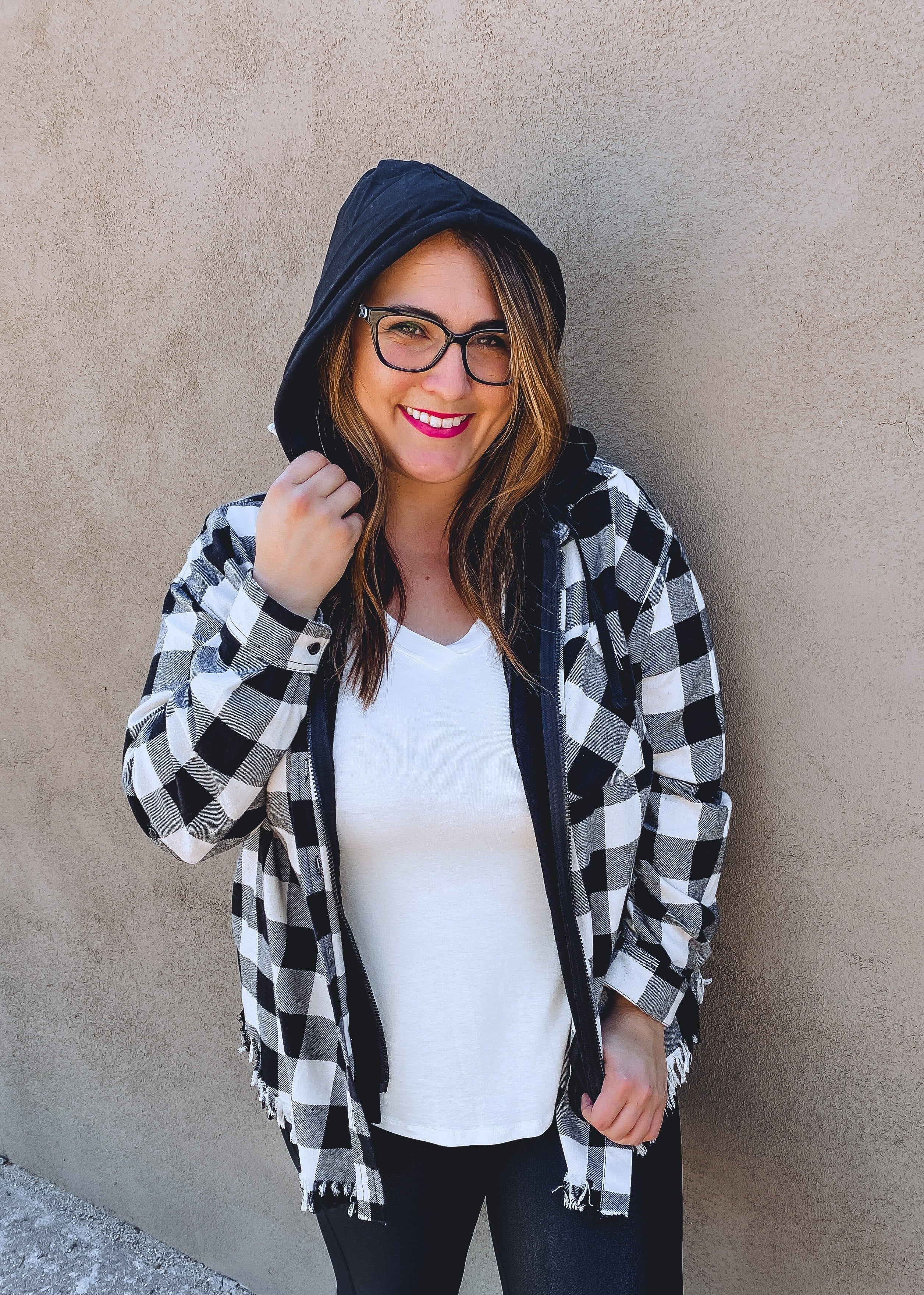 Risen See You Soon Fray Hooded Flannel-Jackets-Krush Kandy, Women's Online Fashion Boutique Located in Phoenix, Arizona (Scottsdale Area)