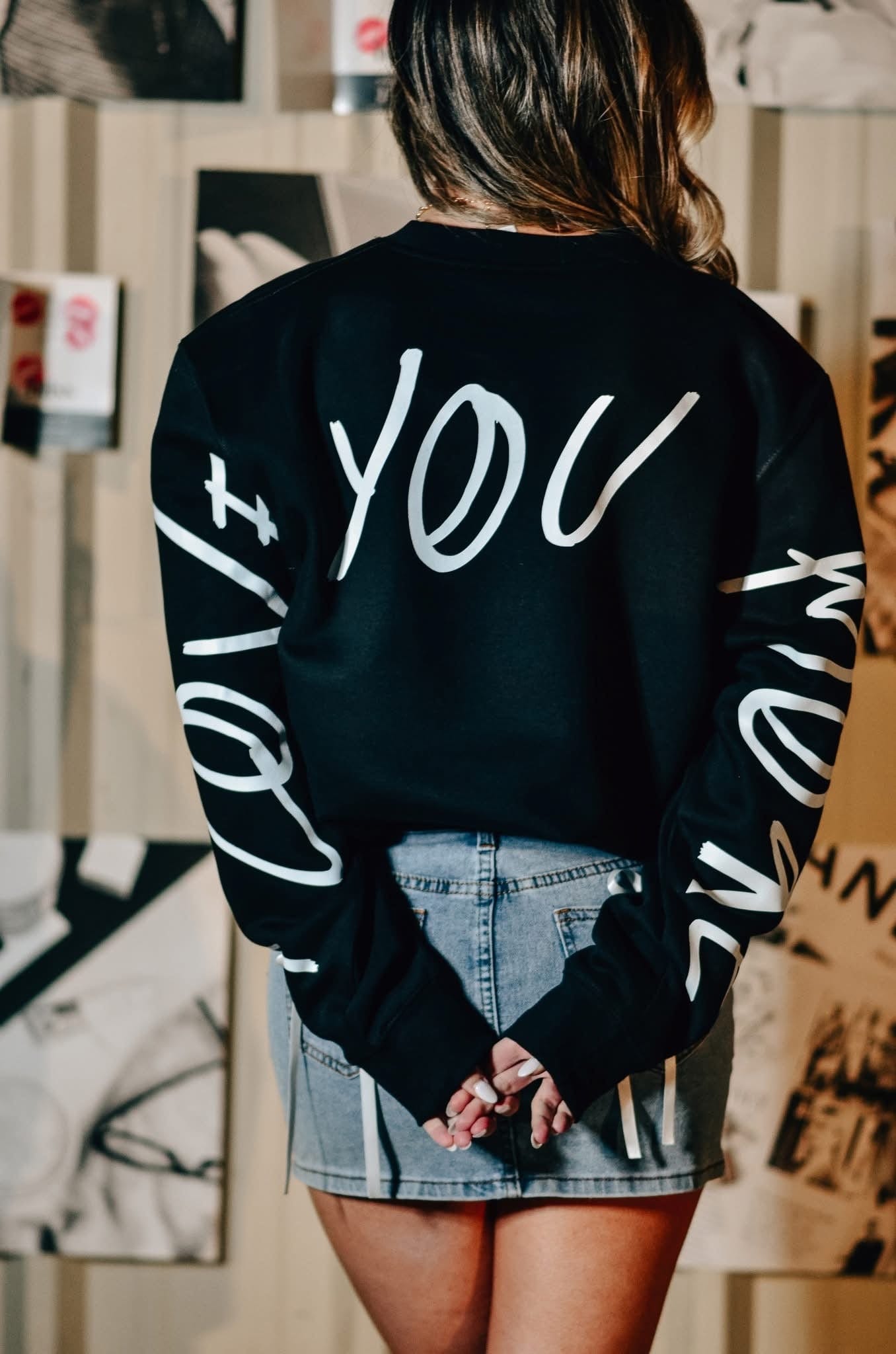 Love You Mean It Black Sweatshirt-Krush Kandy, Women's Online Fashion Boutique Located in Phoenix, Arizona (Scottsdale Area)