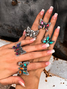 You Give Me Butterflies Stone Ring | Multiple Options!-Statement Rings-Krush Kandy, Women's Online Fashion Boutique Located in Phoenix, Arizona (Scottsdale Area)