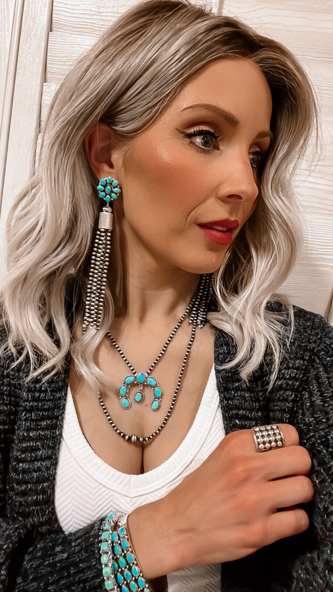Highly Anticipated Desert Pearl & Turquoise Necklace | Krush Exclusive-Necklaces-Krush Kandy, Women's Online Fashion Boutique Located in Phoenix, Arizona (Scottsdale Area)