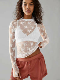 Chic Lace Mesh Top