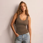 LUXE Lace Detailed Tank Top-Tanks-Krush Kandy, Women's Online Fashion Boutique Located in Phoenix, Arizona (Scottsdale Area)