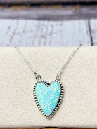 Long Heart Stone Slab Necklace MADE TO ORDER-Necklaces-Krush Kandy, Women's Online Fashion Boutique Located in Phoenix, Arizona (Scottsdale Area)