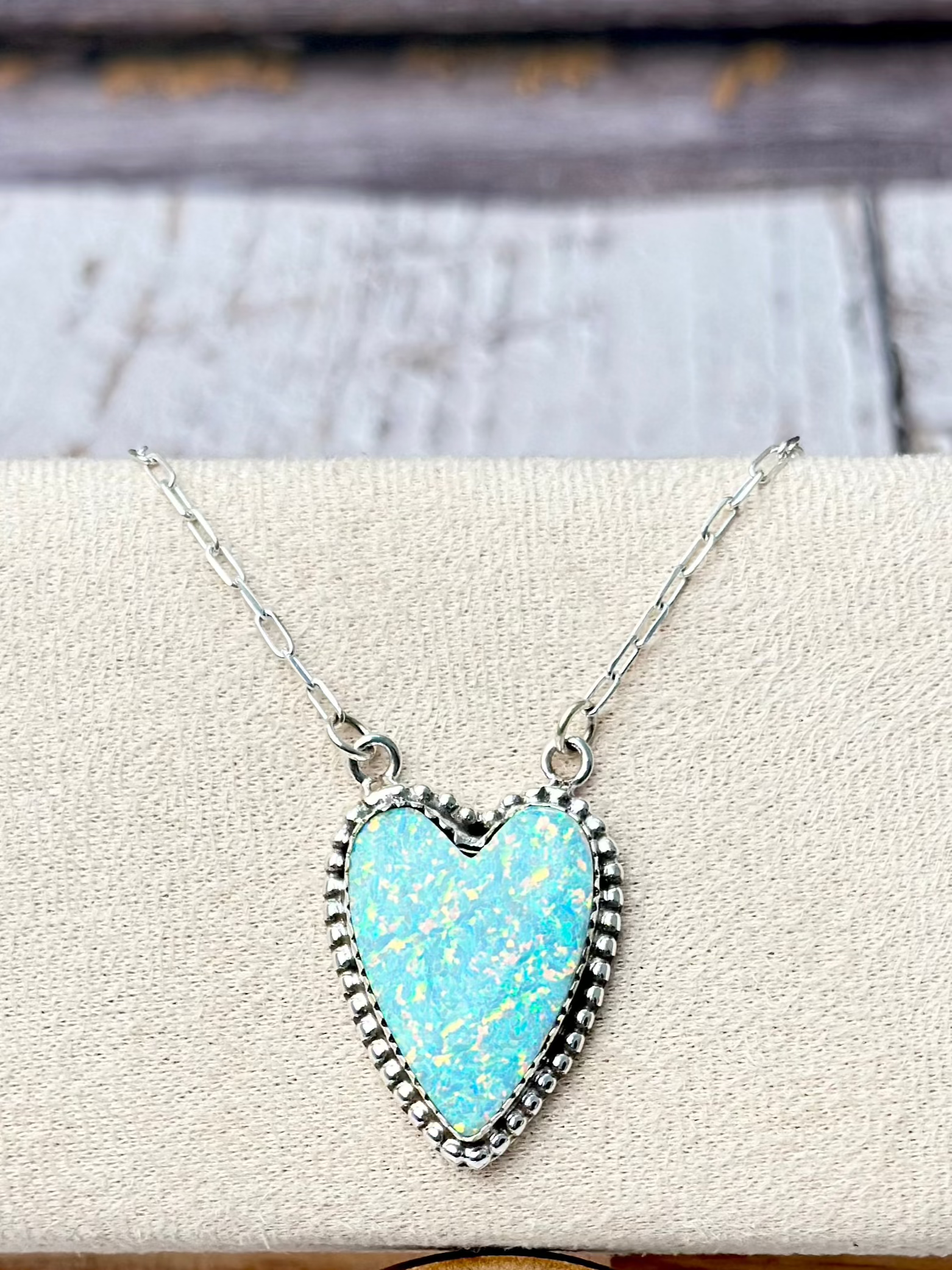 Long Heart Stone Slab Necklace MADE TO ORDER-Necklaces-Krush Kandy, Women's Online Fashion Boutique Located in Phoenix, Arizona (Scottsdale Area)