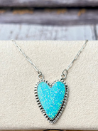 Long Heart Stone Slab Necklace MADE TO ORDER-Necklaces-Krush Kandy, Women's Online Fashion Boutique Located in Phoenix, Arizona (Scottsdale Area)