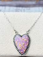 Long Heart Stone Slab Necklace MADE TO ORDER-Necklaces-Krush Kandy, Women's Online Fashion Boutique Located in Phoenix, Arizona (Scottsdale Area)