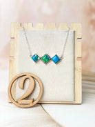 Peacock Dahlia One Of A Kind Necklaces-Necklaces-Krush Kandy, Women's Online Fashion Boutique Located in Phoenix, Arizona (Scottsdale Area)