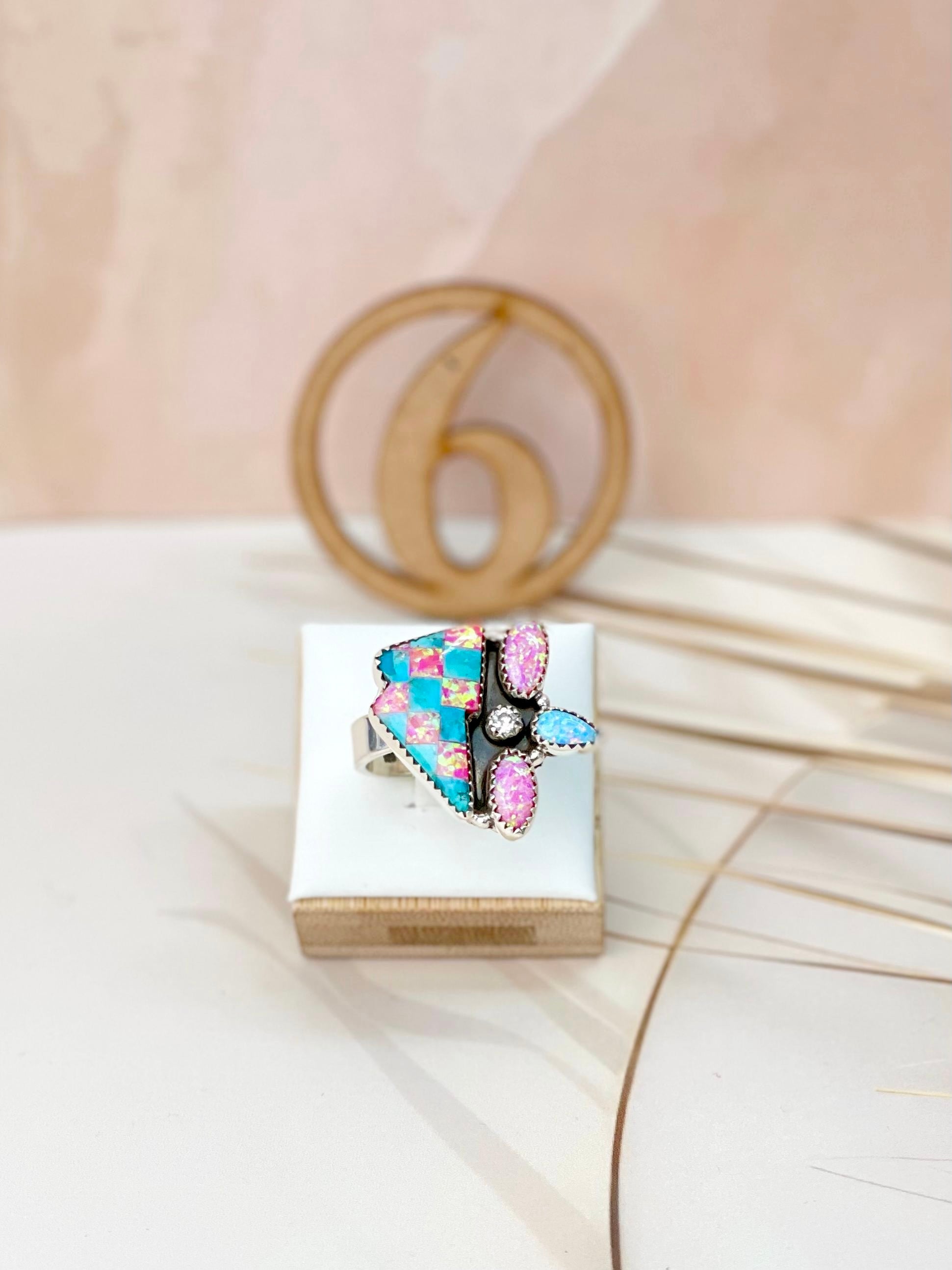 Mystical Checkered Rings-Rings-Krush Kandy, Women's Online Fashion Boutique Located in Phoenix, Arizona (Scottsdale Area)