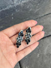 On My Way Checkered Earrings-Stud Earrings-Krush Kandy, Women's Online Fashion Boutique Located in Phoenix, Arizona (Scottsdale Area)