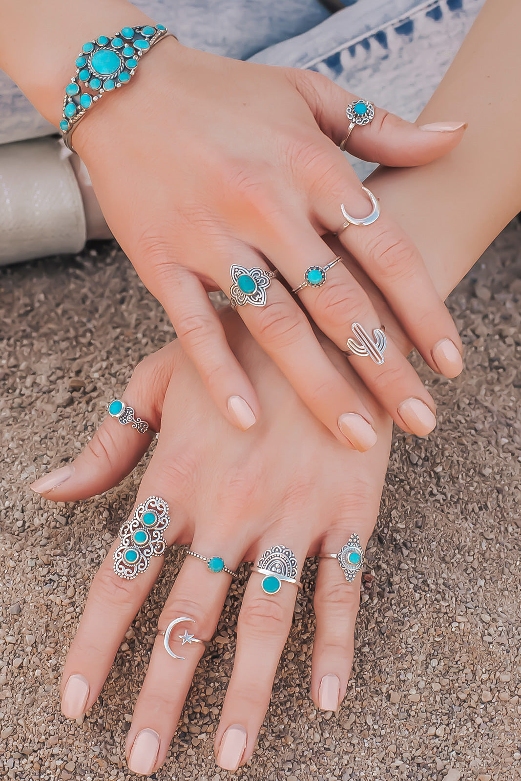 EXCLUSIVE: Free Spirit Sterling Silver Turquoise Ring-Band Rings-Krush Kandy, Women's Online Fashion Boutique Located in Phoenix, Arizona (Scottsdale Area)