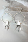 Sunny Stamped Stone Fringe Earrings PREORDER-Drop Earrings-Krush Kandy, Women's Online Fashion Boutique Located in Phoenix, Arizona (Scottsdale Area)