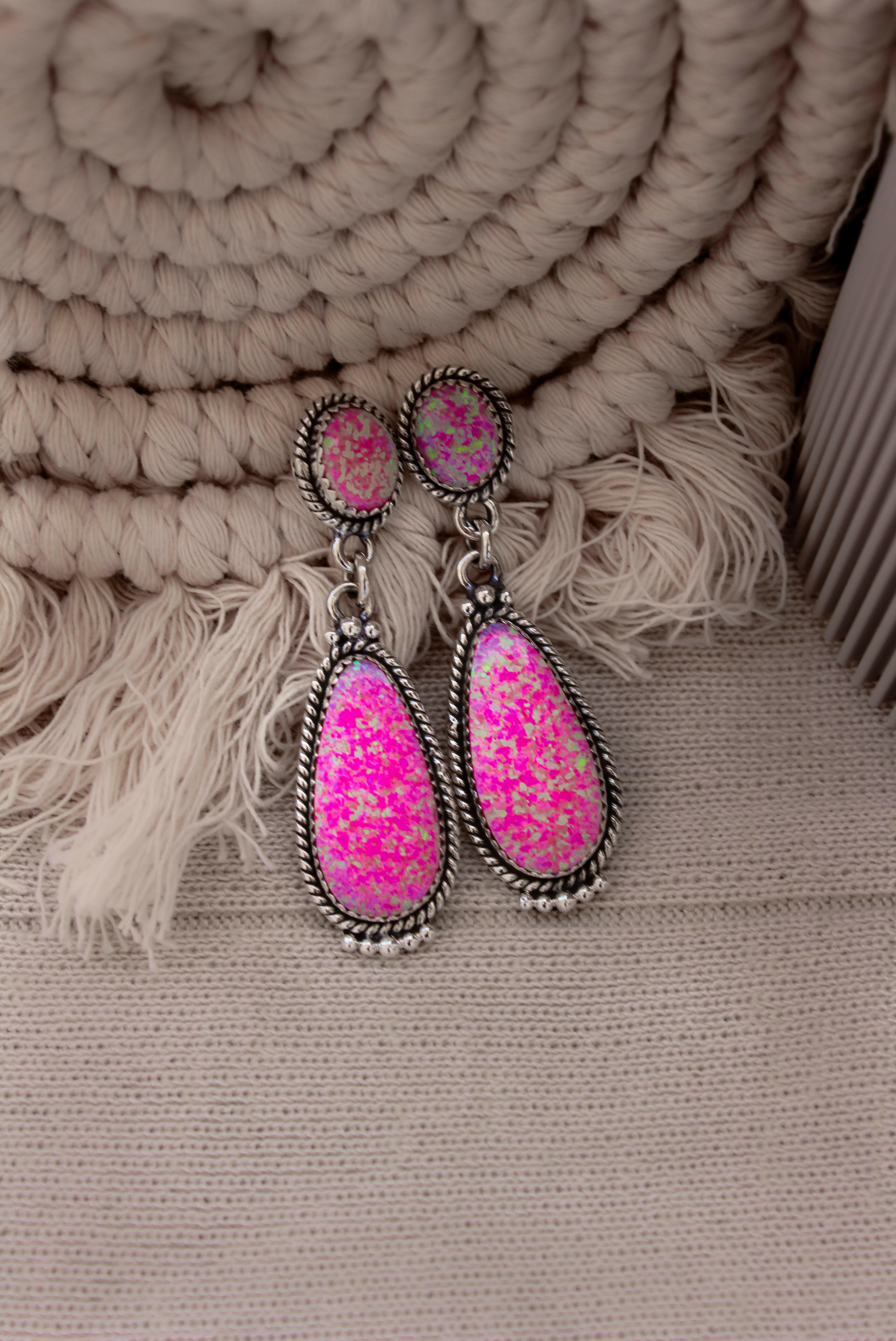 Stone Drop Earrings | Krush Exclusive-Drop Earrings-Krush Kandy, Women's Online Fashion Boutique Located in Phoenix, Arizona (Scottsdale Area)