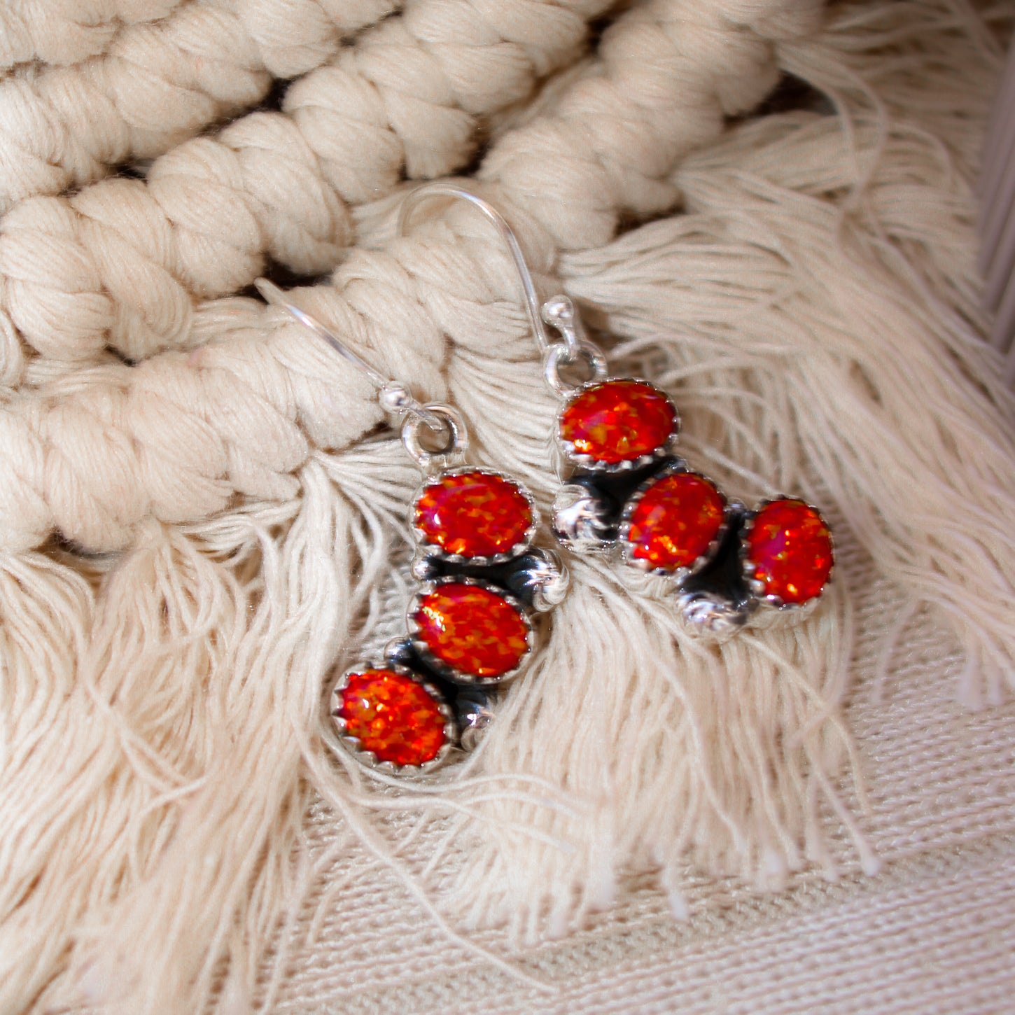 Half Cluster Stone Dangle Stone Earrings-Earrings-Krush Kandy, Women's Online Fashion Boutique Located in Phoenix, Arizona (Scottsdale Area)