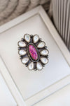 Opal & White Shell Concho Ring-Cluster Rings-Krush Kandy, Women's Online Fashion Boutique Located in Phoenix, Arizona (Scottsdale Area)