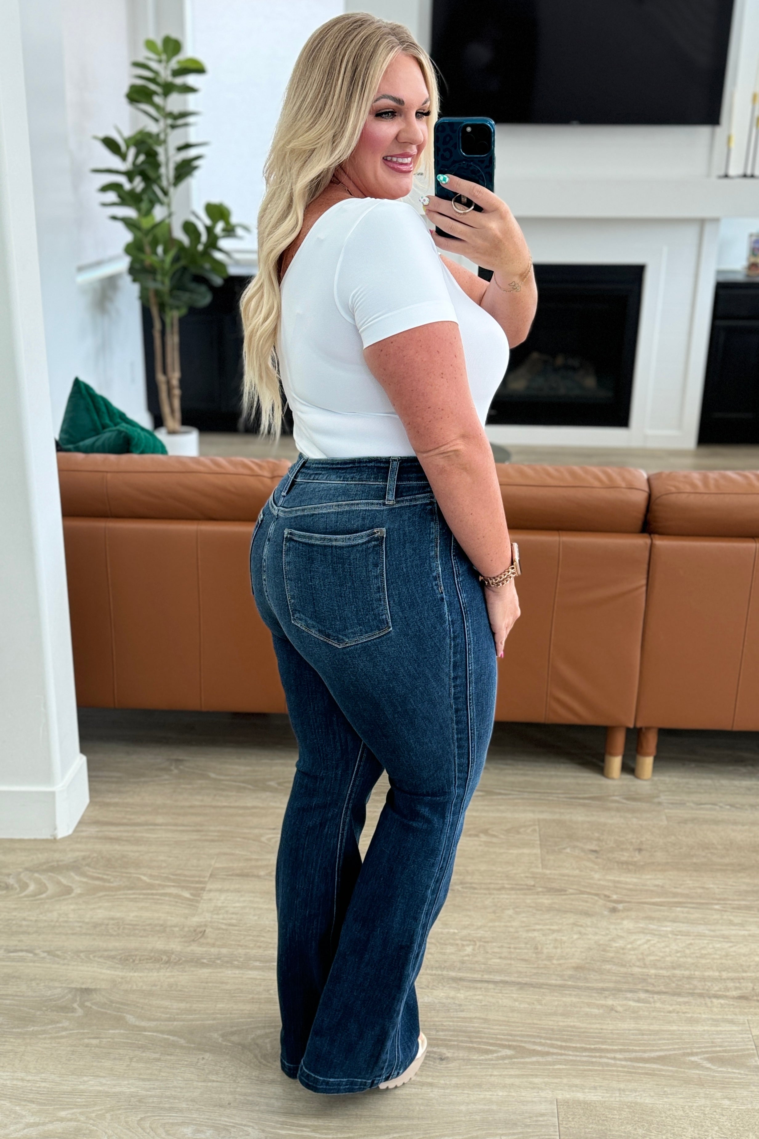 Judy Blue Mavis High Rise Side Seam Detail Flare Jeans-Jeans-Krush Kandy, Women's Online Fashion Boutique Located in Phoenix, Arizona (Scottsdale Area)