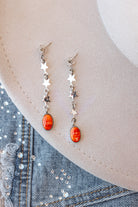Sterling Silver Star Stone Drop Earrings-Drop Earrings-Krush Kandy, Women's Online Fashion Boutique Located in Phoenix, Arizona (Scottsdale Area)