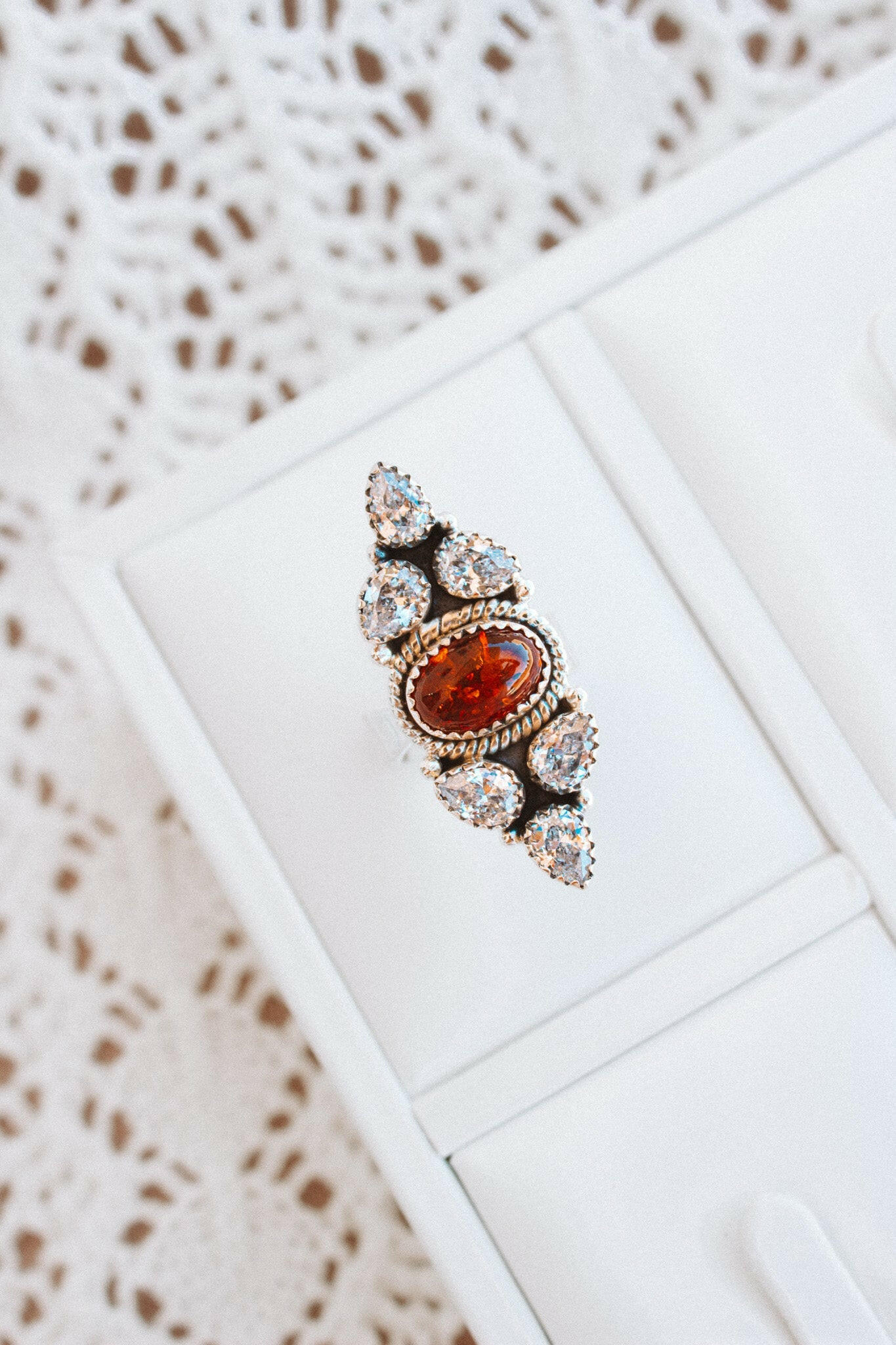 Ambers Crystal Cluster Stone Ring | Krush Exclusive-Cluster Rings-Krush Kandy, Women's Online Fashion Boutique Located in Phoenix, Arizona (Scottsdale Area)