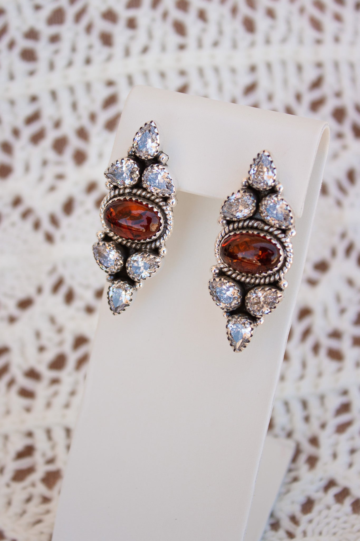 Ambers Crystal Cluster Earrings | KKE-Stud Earrings-Krush Kandy, Women's Online Fashion Boutique Located in Phoenix, Arizona (Scottsdale Area)