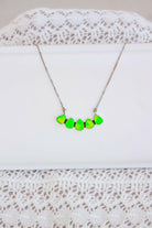 Neon Green Aurora Stone Necklace-Chain Necklaces-Krush Kandy, Women's Online Fashion Boutique Located in Phoenix, Arizona (Scottsdale Area)
