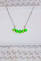 Neon Green Aurora Stone Necklace-Chain Necklaces-Krush Kandy, Women's Online Fashion Boutique Located in Phoenix, Arizona (Scottsdale Area)