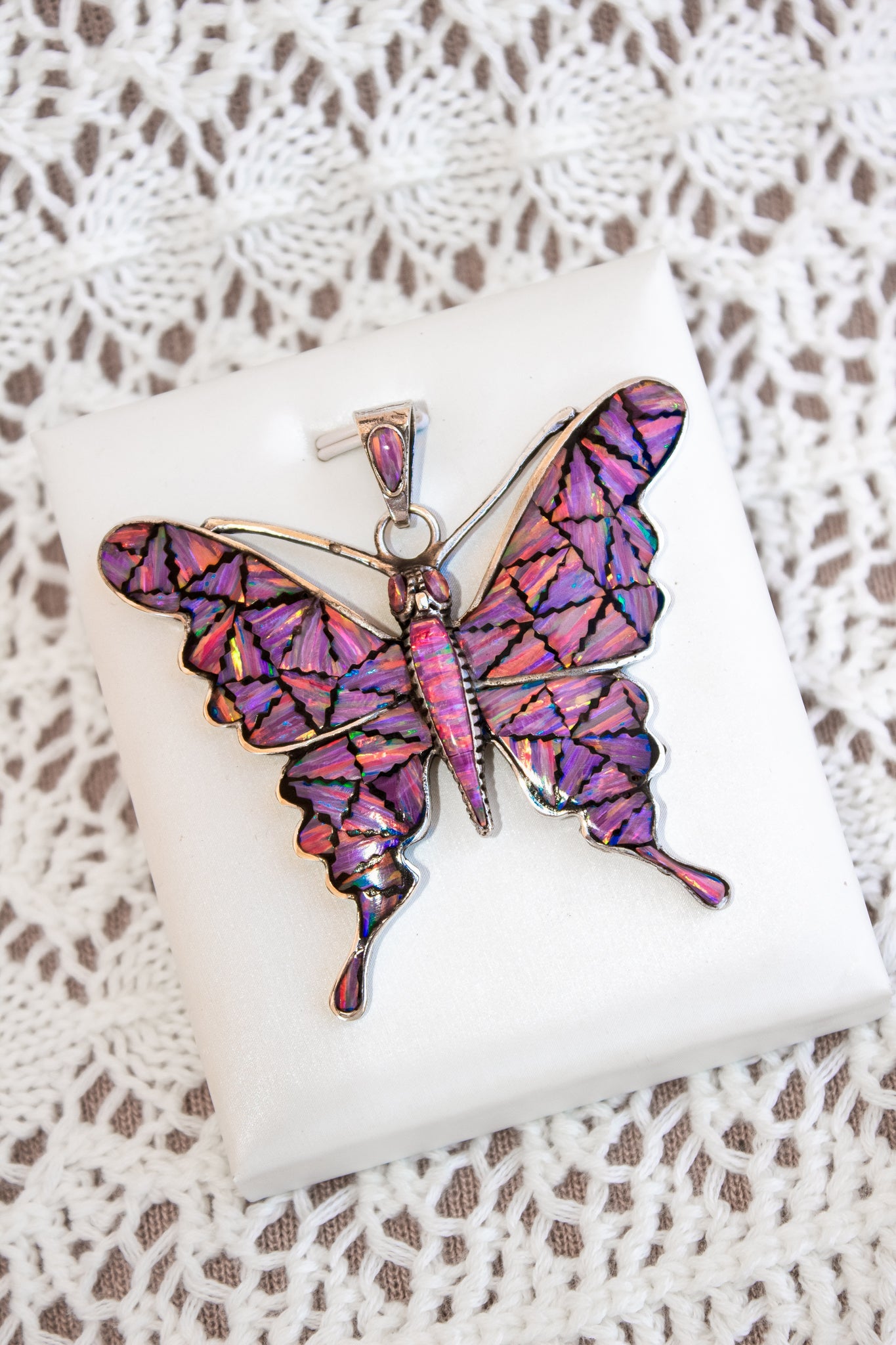 Aurora Butterfly Stone Pendant-Pendant Necklaces-Krush Kandy, Women's Online Fashion Boutique Located in Phoenix, Arizona (Scottsdale Area)