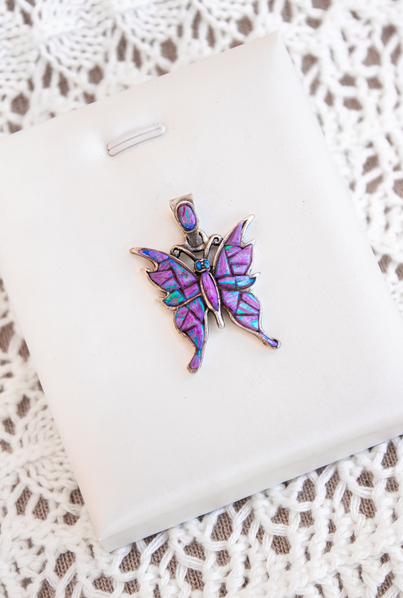 Aurora Butterfly Stone Pendant-Pendant Necklaces-Krush Kandy, Women's Online Fashion Boutique Located in Phoenix, Arizona (Scottsdale Area)