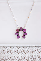 Dyed Moonstone & Druzy Horseshoe Necklaces-Chain Necklaces-Krush Kandy, Women's Online Fashion Boutique Located in Phoenix, Arizona (Scottsdale Area)