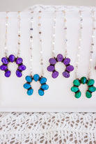 Dyed Moonstone & Druzy Horseshoe Necklaces-Chain Necklaces-Krush Kandy, Women's Online Fashion Boutique Located in Phoenix, Arizona (Scottsdale Area)