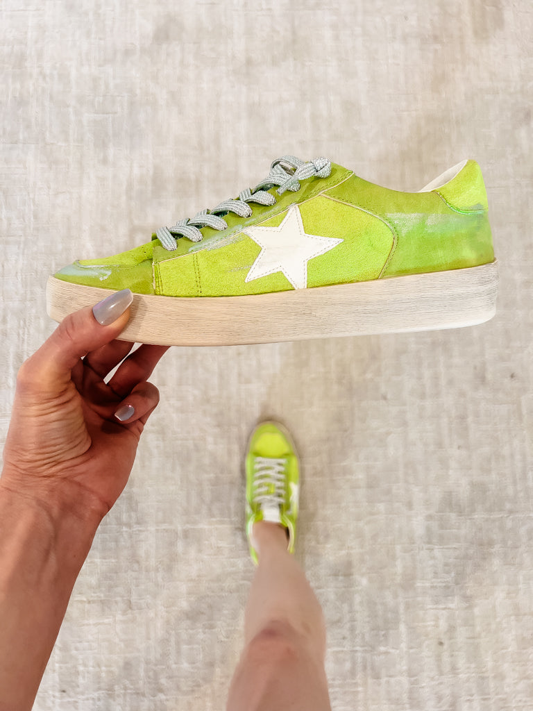 Candace Sneakers, Chartreuse-Sneakers-Krush Kandy, Women's Online Fashion Boutique Located in Phoenix, Arizona (Scottsdale Area)