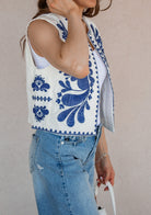 Callie Chic Embroidered Vest-Vests-Krush Kandy, Women's Online Fashion Boutique Located in Phoenix, Arizona (Scottsdale Area)