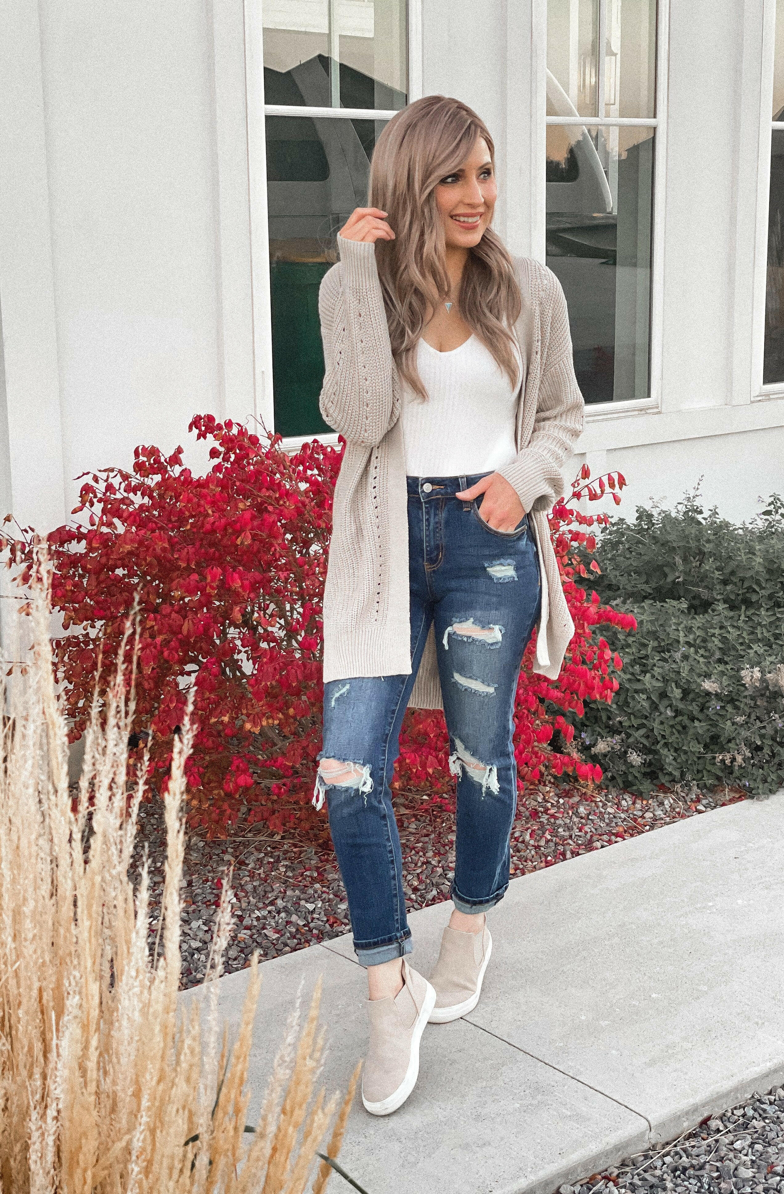 (S-2X, 4 Colors!) Drop Sleeve Cable Knit Cardigan-Cardigans-Krush Kandy, Women's Online Fashion Boutique Located in Phoenix, Arizona (Scottsdale Area)